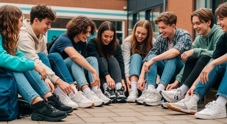 teen shoe trends, fashionable sneakers, teen footwear
