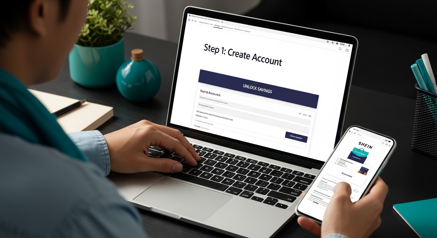 Shein account registration discount