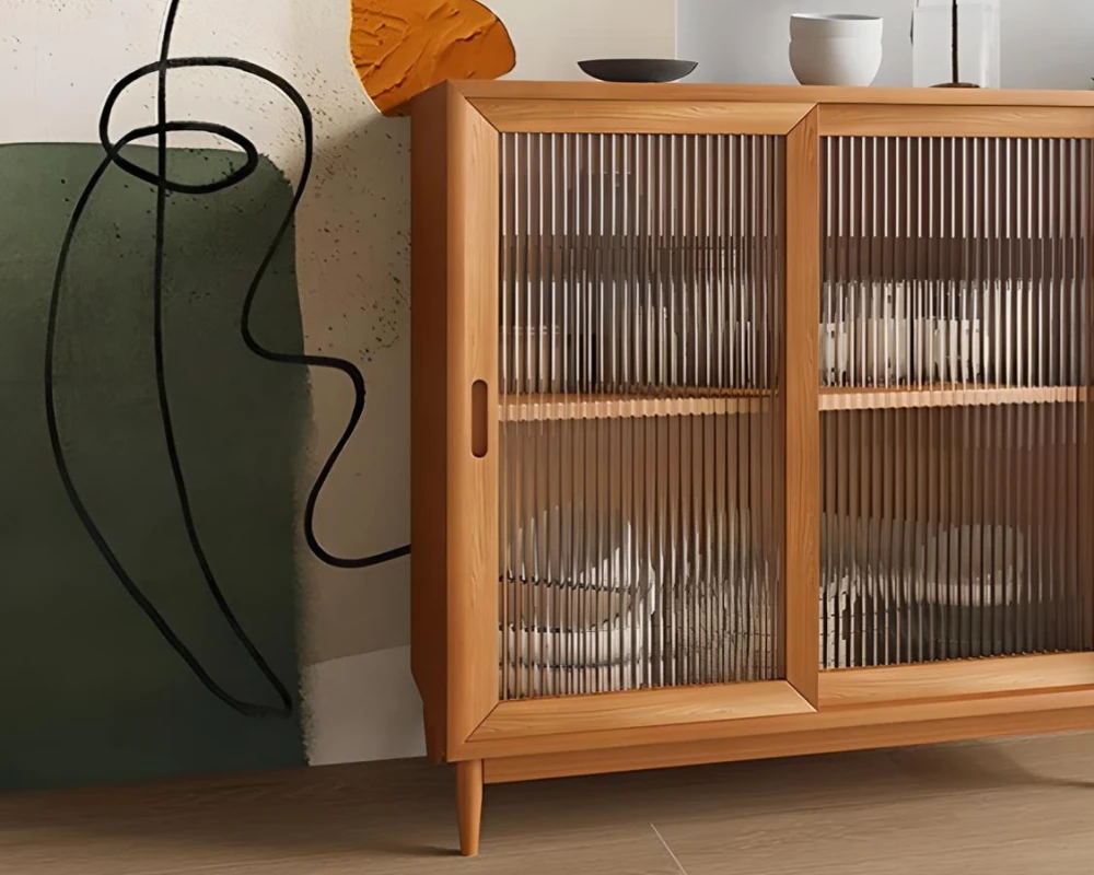 sideboard buffet cabinet glass doors