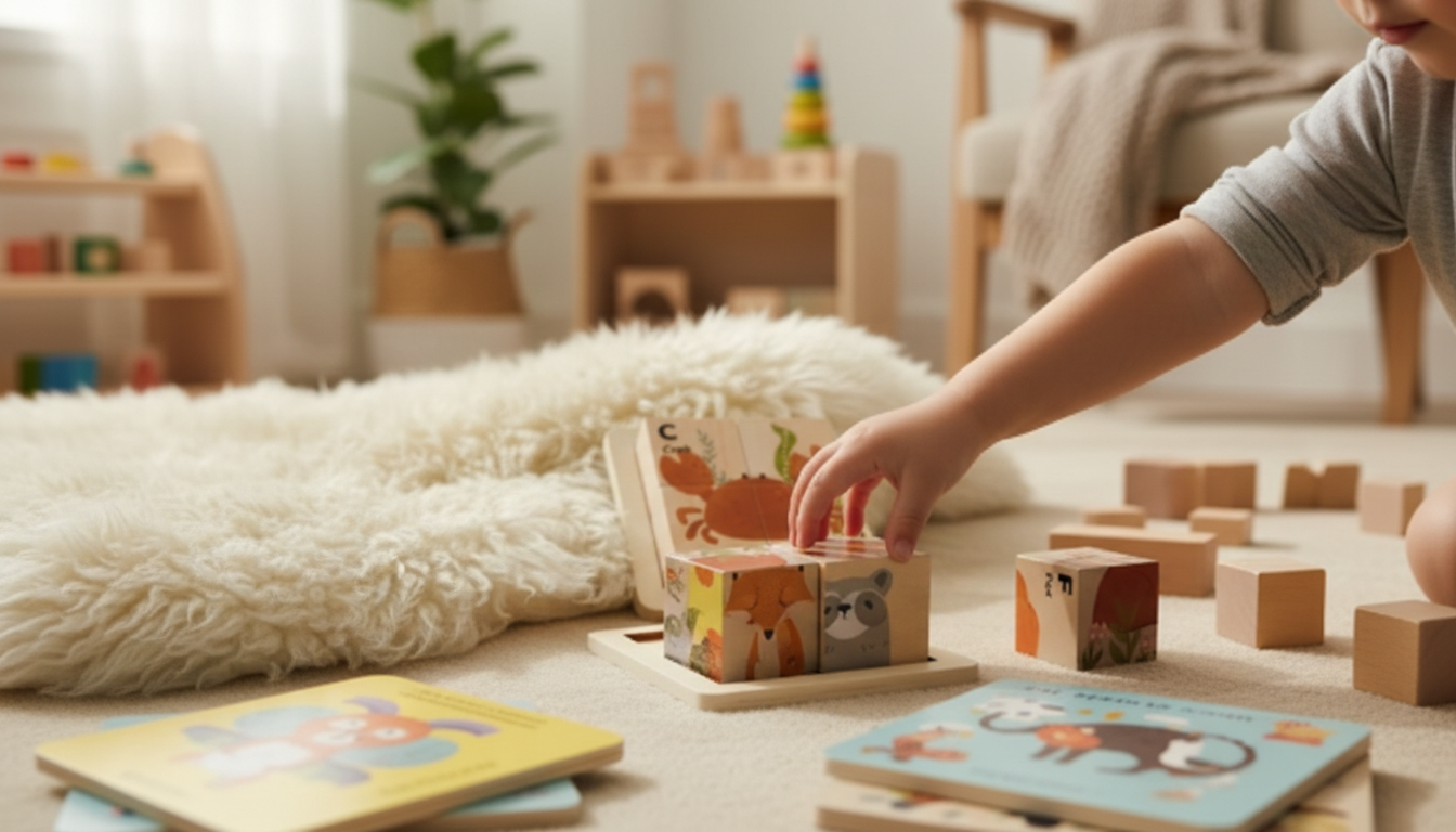 6-in-1 Wooden Animal Puzzle for Toddler Skills