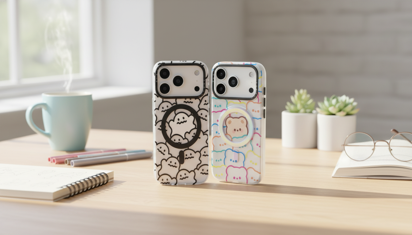 Cute Bear MagSafe Case: Matte Hybrid Slim Protection