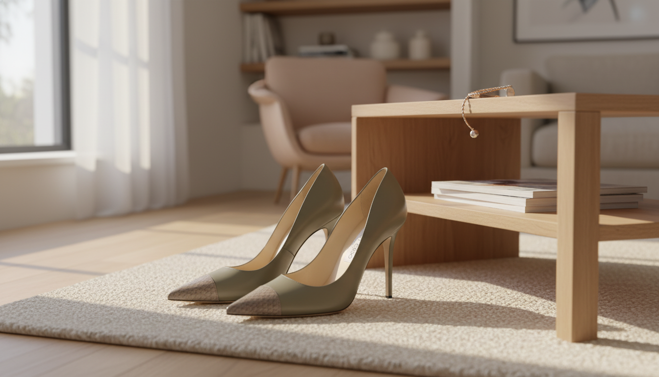 Jimmy Choo Amika Pumps in Pebble Green: Fit & Style