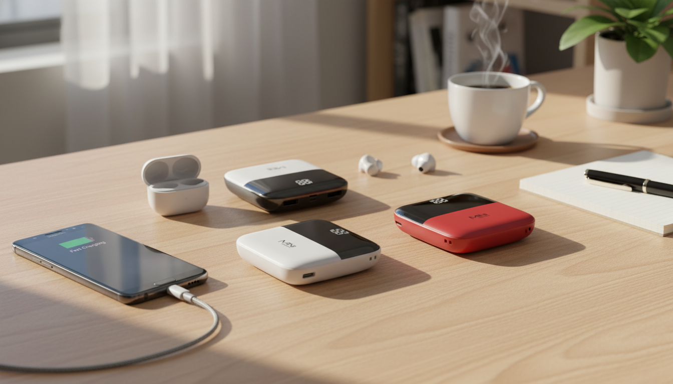 Mini Dual-USB Power Bank for Samsung Fast Charging