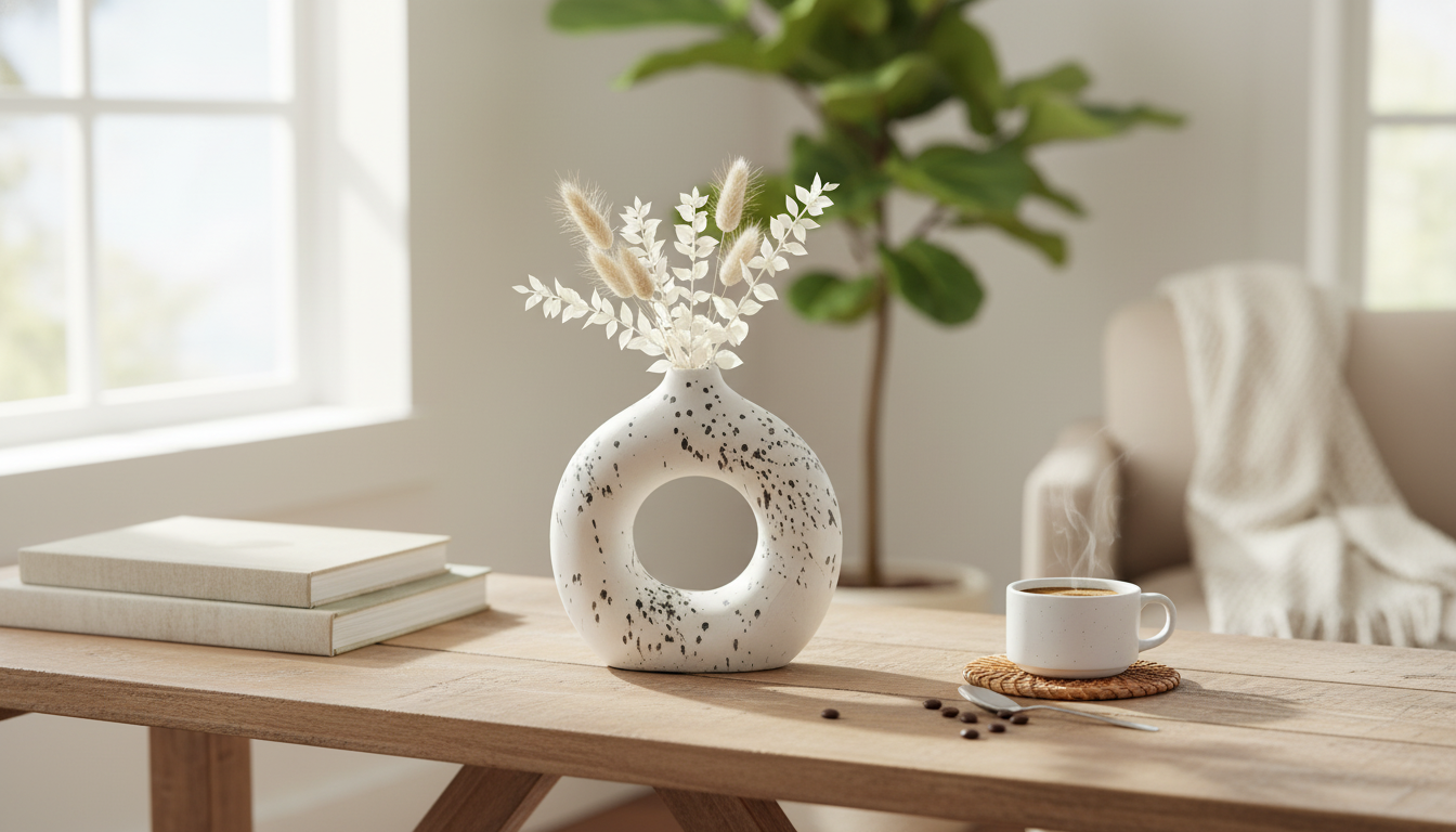 Modern Circle Hollow Ceramic Vase: Styling & Care Tips