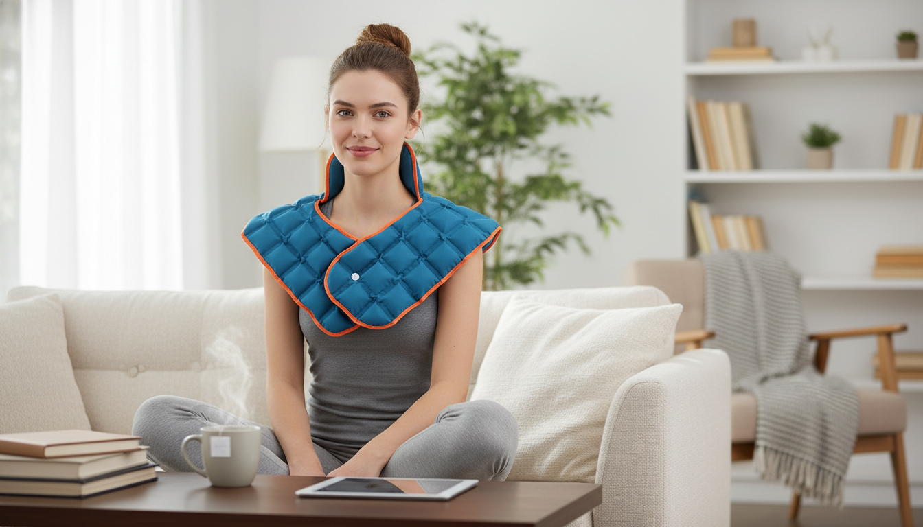 Hot & Cold Neck-Shoulder Wrap: Self-Absorbing Pad