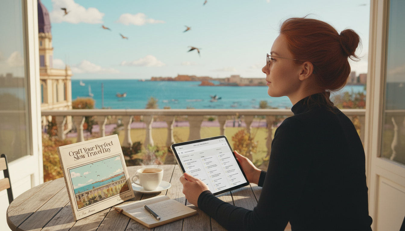 Plan a Spacious Slow Travel Day With an AI Checklist