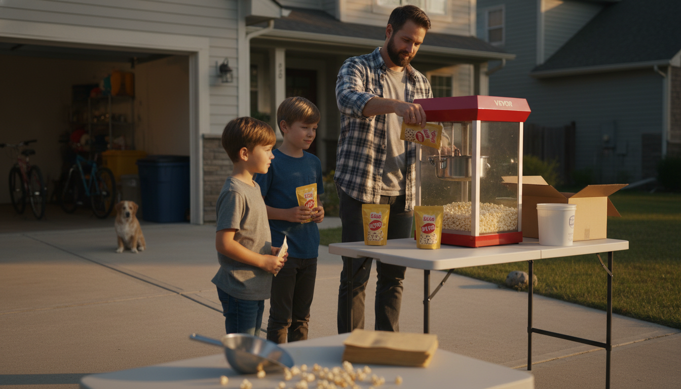 Vevor Popcorn Machine Oil Amount: 4, 8 & 12 oz Kettles