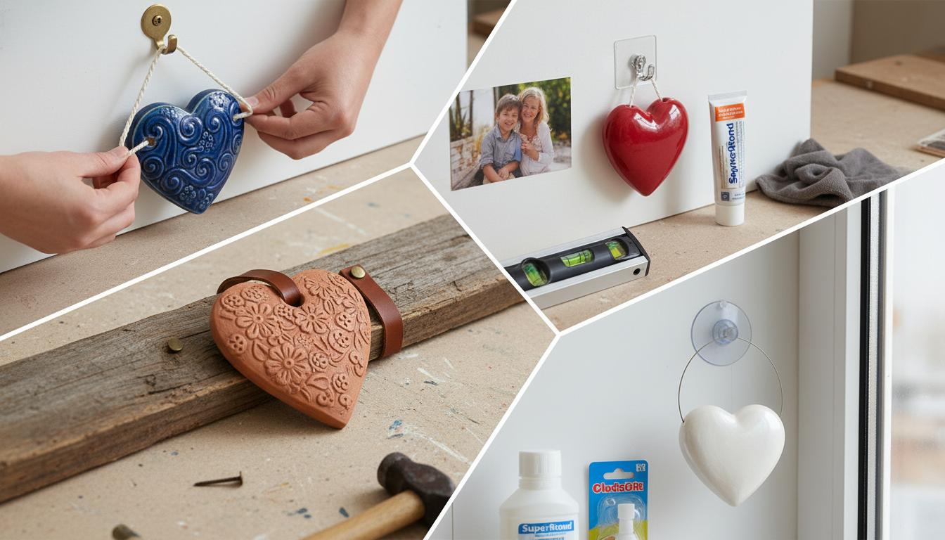 Hang a Ceramic Heart: 4 Easy, Secure Methods