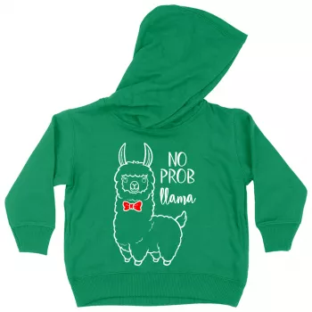 No Probllama Toddler Hoodie: Cozy Funny Llama Pullover